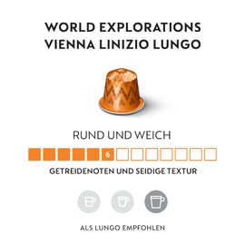 NESPRESSO ORIGINAL Vienna Lungo, Mittlere Röstung, Kompatibel mit ORIGINAL Kaffeemaschinen, Kapsel Set aus 100 Kaffeekapseln