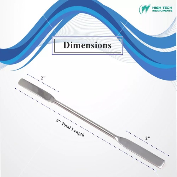 HTI Brand Lab Spatula Stainless Steel Sampling Micro Square/Round Ends