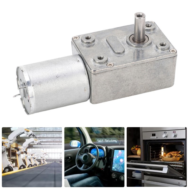 Worm Gear Motor High Torsion 12mm Single Shaft Self Locking