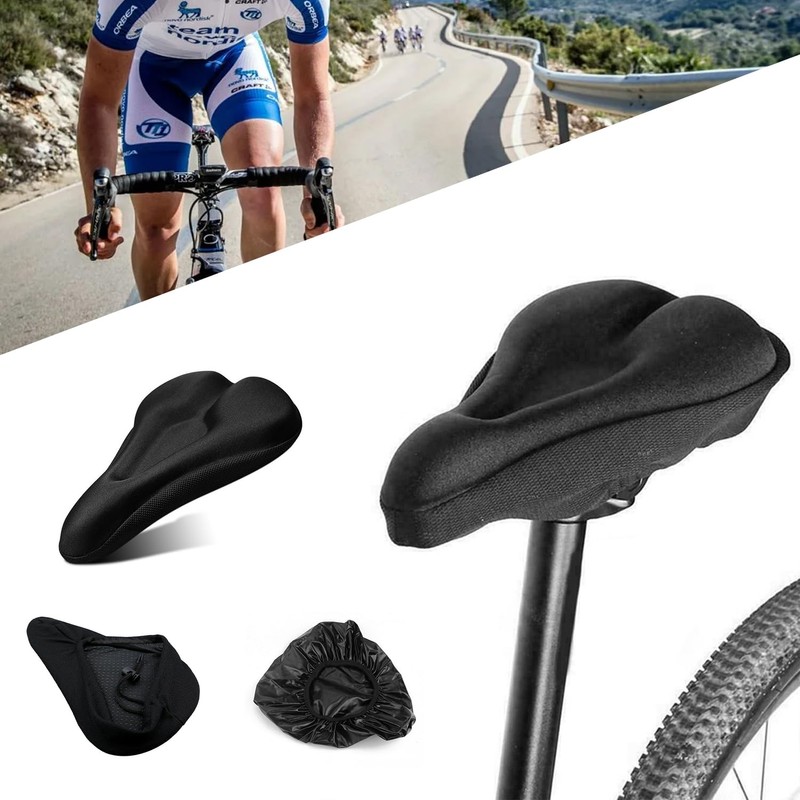 QICHEN Cojín para Asiento de Bicicleta,Funda para Asiento de Bicicleta