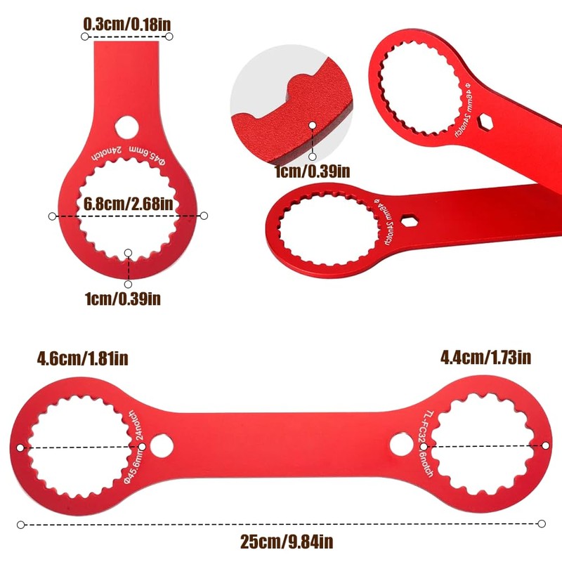 BNGXR BB Wrench, Bicycle Bottom Bracket Wrench, Bottom Bracket Remover,