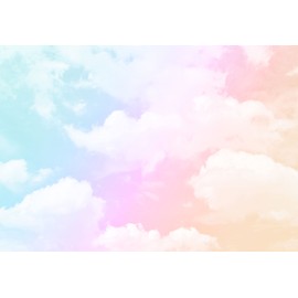 Reyhui Colorful Cloud Murals Fog Clouds Wallpaper Wall Mural for Bedroom Living Room