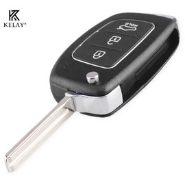 Kelay Hyundai Key Fob Replacement For Hyundai I20 I30 I40 Ix20 Ix30 Ix35 Ix45 Ix55 Tucson Santa Fe Remote Car Key Case Shell, 3 Button Hyundai Key Fob, Hyundai I20 Key Cover - With Blade