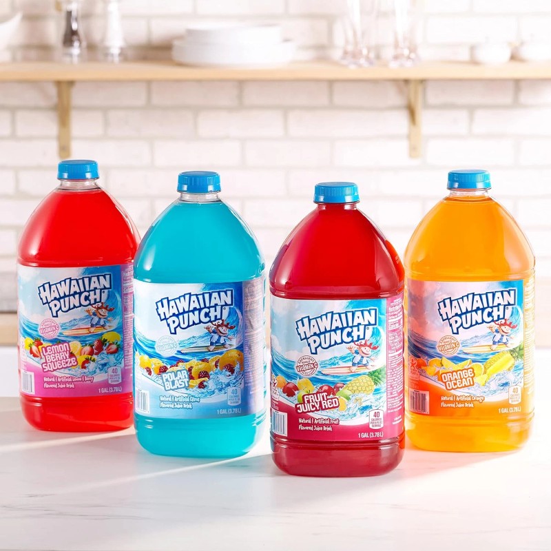 Hawaiian Punch Polar Blast Juice, 10oz Bottles, 24 Pack, Caffeine-Free