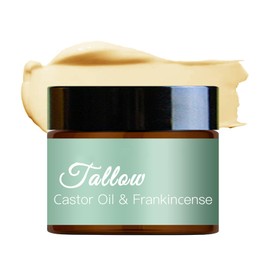 Grass Fed Beef Tallow With Frankincense Oil & Castor Oil, 2.03 Fl Oz Organic Beef Tallow For Skin Moisturizer, Natural Tallow And Manuka Honey Balm For Face, Body