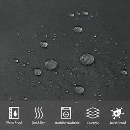 Furlinic Long Shower Curtain for Bathroom,Fabric Shower Curtain Liner with Plastic Hooks,Hotel Grade Waterproof & Machine Washable,Dark Grey 78x78 Inch