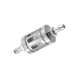 INFINAUTO Silver Tone Fuel Filters Engine Inline Gas Fuel Line Filter for Moto Durable Material Stylish Design