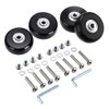 SUMNACON 4pcs 45x18mm Luggage Suitcase Replacement Wheels Rubber Castors Bearings