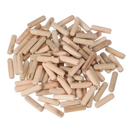 PATIKIL Wooden Dowel Pins 5/16" x 1-3/16" (8mm x 30mm) Straight Dowel Rods Wood Fluted Dowels Rods for Crafts Furniture DIY Hardwood Count 120