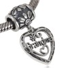 I Love Grandma Dangle Charm Hollow Heart Flower Beads Charm