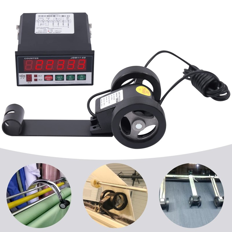 Wheel Sensor Meter Counter, HD Display Length Meter Measuring Counter,