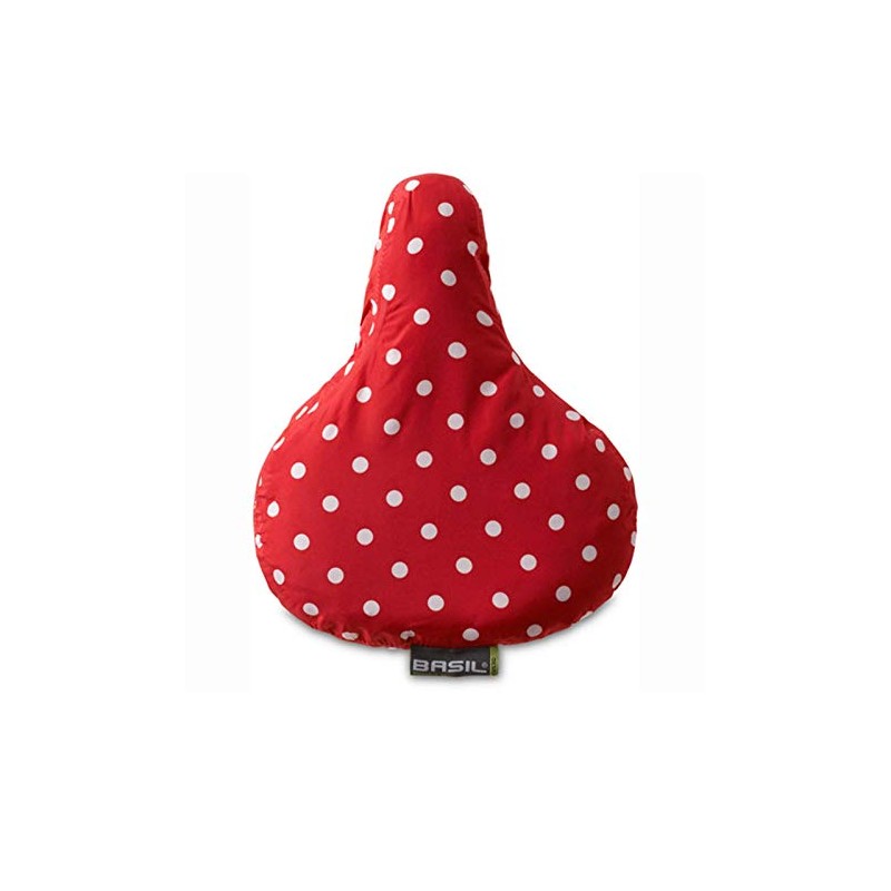 Basil Saddle Cloth Pink Red with White Dots