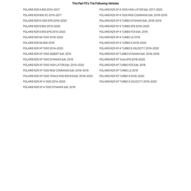 Tusk UTV Front Mud Flaps