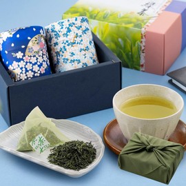 Kyozumi Father's Day Japanese Tea, Set of 2 Types of New Tea, 2.5 oz (70 g), Brown Rice with Matcha, 0.2 oz (5 g) x 10 Pieces, Japanese Tea, Gift Set, Japanese Tea