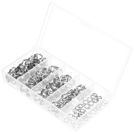 GoodsLand GD-ASISTRING Split Ring, 5 Sizes, Flat Ring, Solid Ring, Assist Ring, Fishing Tackle Equipment, Stainless Steel, Steel Ring, 0.24 inch (5 mm), 0.2 inch (6 mm), 0.3 inch (7 mm), 0.3 inch (8