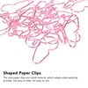 100 Pcs Shaped Paper Clips Pink Butterflies Shape Metal Cute