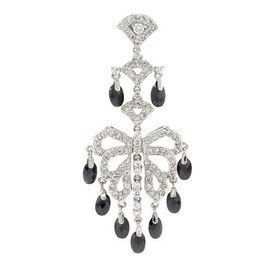 Alljoy Sparkling Dancer - Delightful Chandelier Pendant with White & Black CZs