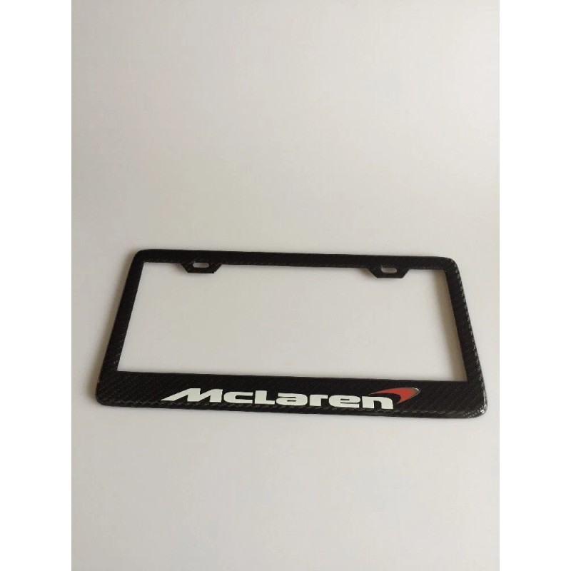Super Car Gear McLaren White Lettering 100% Carbon Fiber License