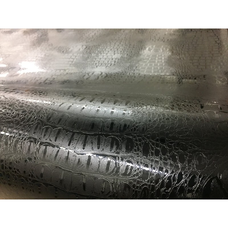 Black Alligator Leather Vinyl Car Wrap 96-by-60-inch