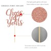 47 Rose Gold Glitter Cheers to 47 Years Cake Topper,