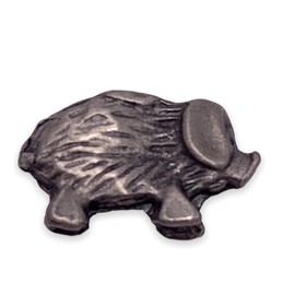 StockPins Pig Lapel Pin – Handcrafted Farm Animal Pin in Vintage Brass for Hats, Jackets, Backpacks – Unique Gift for Animal Lovers and Farmers