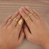 Mikovivi 6pcs Gold Seashell Starfish Ring Set, Adjustable Dainty Stainless