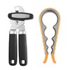 Manual can opener, stainless steel can opener with comfortable non-slip