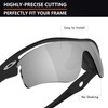 Alphax Silver Titanium Polarized Replacement Lenses for Oakley Radar Path/Radar