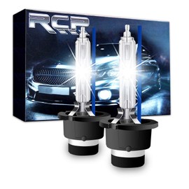 RCP - D2S8 - (A Pair) D2S/ D2R 8000K Xenon HID Replacement Bulb Ice Blue Metal Stents Base 12V Car Lamps Head Lights 35W