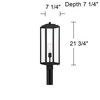 John Timberland Titan Modern Outdoor Post Light Fixture Mystic Black