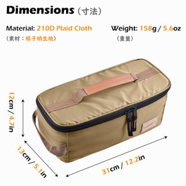 TRIWONDER Portable Camping Travel Cookware Organizer Pouch Camping Cooking Utensils Storage Bag for Outdoor Barbecue Camping Cooking Spoon Chopsticks Organizing (02# Green)