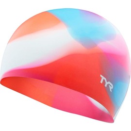 TYR Junior Tie Dye Swim Cap, Pink/Blue, One Size