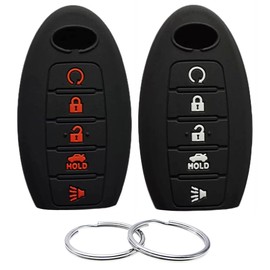 REPROTECTING Silicone Rubber Key Fob Cover Compatible with 2013-2019 5 Button Infiniti JX35 Q50 Q60 QX56 QX60 QX80 S180144014 7812D-S180014 KR5S180144014