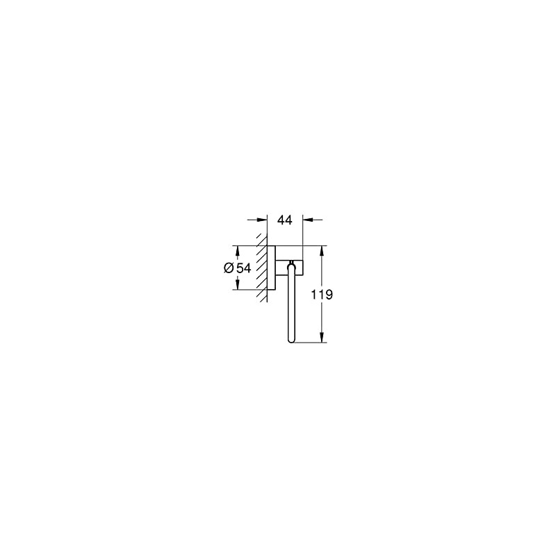 GROHE Start - Papierhalter (Material: Metall, verdeckte Befestigung, ohne Deckel,