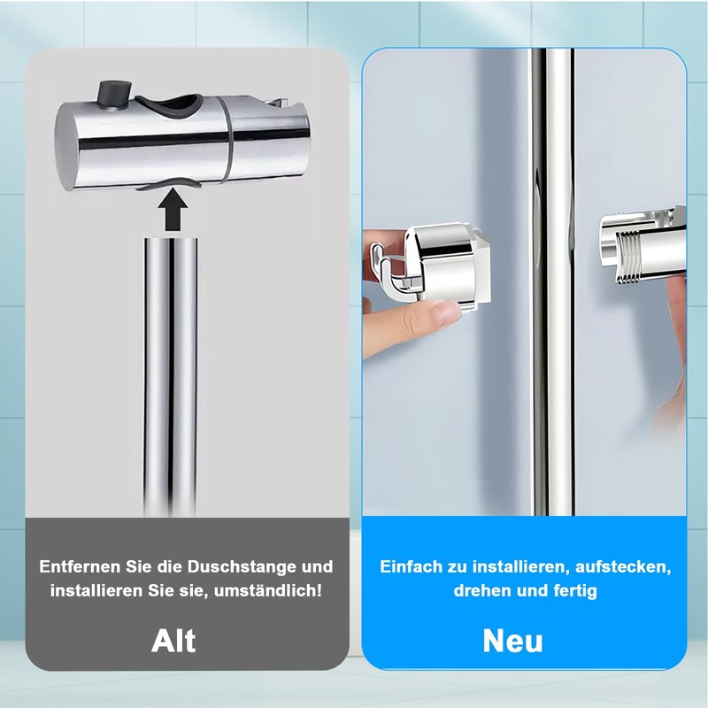 SURFOU Shower Head Holder for Shower Rail, Adjustable Shower Head