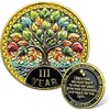 Leafence Tree of Resilience Commemorative Coin Recovery Addiction NA AA Chips and Medallions Challenge Coin Narcotics Alcoholics Anonymous Gifts (Tree of Resilience, 3 Years)