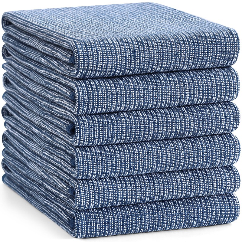 smiry Premium Kitchen Towels(18"x 28", 6 Pack), Large Cotton Dish