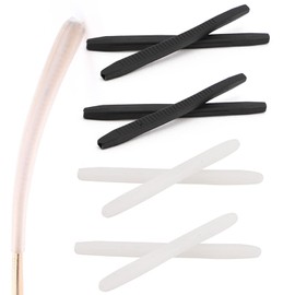 Eyeglass End Tips, Silicone Anti-Slip Elastic Comfort Glasses Retainers, Eyeglass Replacement Temples, Ear Sock Pieces Tube Sleeve for Thin Metal Eyeglass Legs