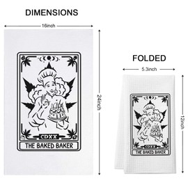 WCGXKO Funny Kitchen Towel The Baked Baker Before Dinner Did Kitchen Decor Housewarming Gift Baking Gifts for Bakers (The Baked Baker Towel CA)