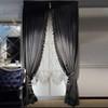 Luxury Pom Poms Curtain for Living Room Blackout Velvet 2