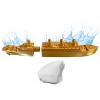 Golden Split In Half Titanic Bath Boat And Pool Toy,Break