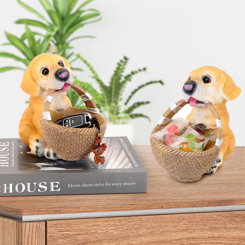 VelluraCove Dog Candy dish Candy bowl, key bowl for entryway
