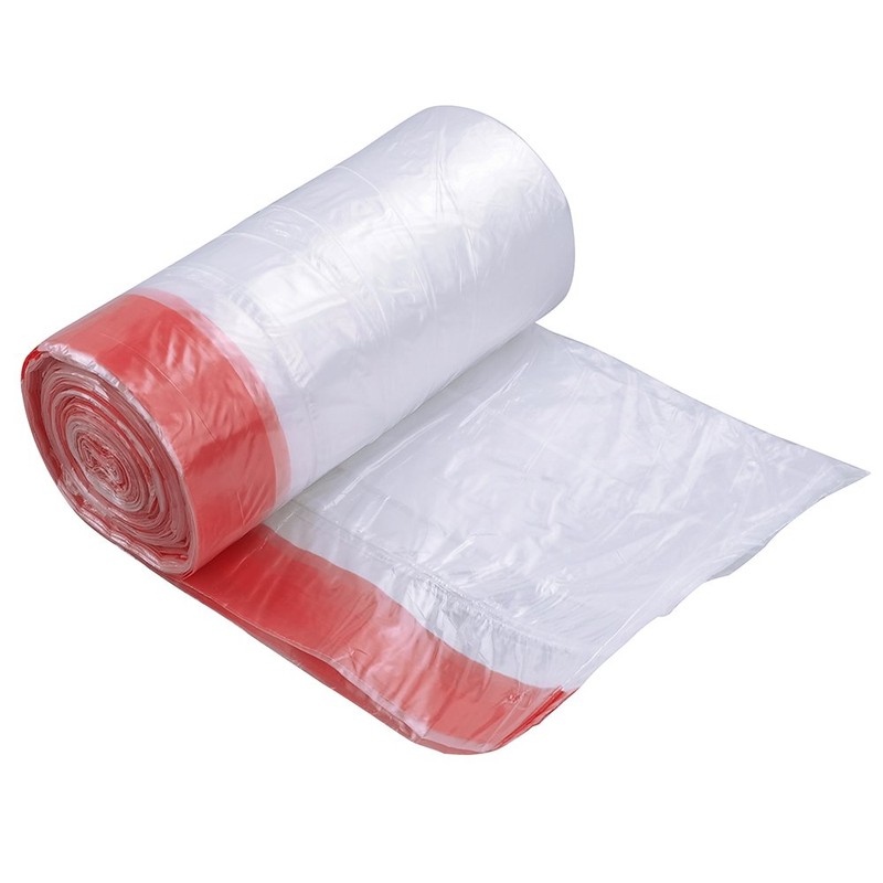 Fosly 10L Strong Drawstring Bin Liners, Transparent Bin Liners with