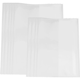 Tofficu 20 Piezas Forros para Libros Transparentes (10x A4 y 10x 16K/Carta), Fundas de Plástico Protector de Libros y Cuadernos Escolares, Cubierta Resistente al Agua y Desgaste