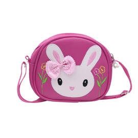 ZGMYC Cute Bunny Crossbody Purse for Girls Kids Rabbit Small Wallet Shoulder Bag with Adjustable Strap