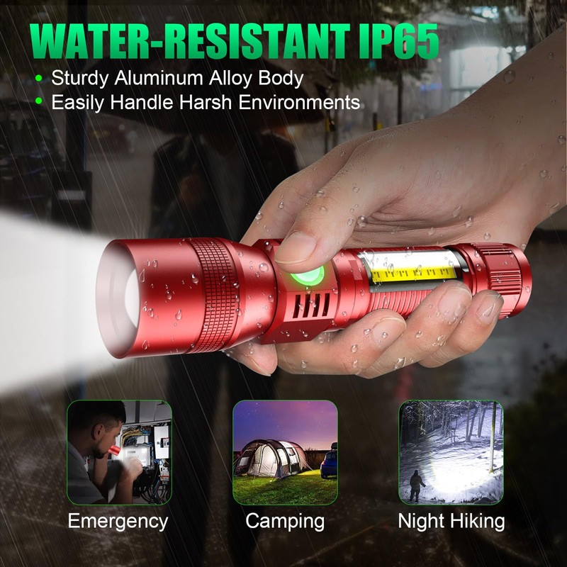 AdamStar Black Light Flashlights, 3-in-1 UV Flashlight with Clip, Magnetic