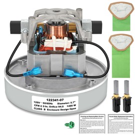 834036 120V Vacuum Motor Replacement - High Power Strong Suction, Quiet Operation, Durable - Fits Backpack Vacuums Pro 6, Pro 10, FS 6 - Direct Replaces 834099 836099 - Easy to Install