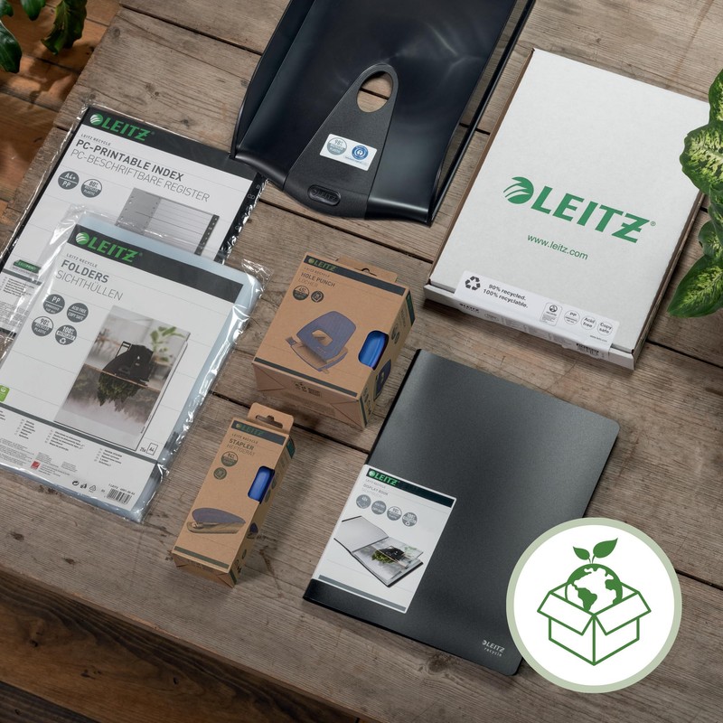 Leitz NeXXt Recycle Mini Stapler, 10 Sheets, Compact & Pocket