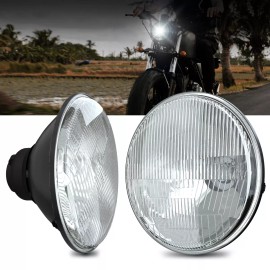 SHENKENUO For 1994-2020 Motorcycle Road King 7" Round Headlight Sealed Beam Glass Housing