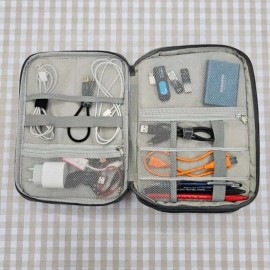 바다향 전자기기파우치 정리파우치 2단파우치 케이블파우치 Ocean-Scented Electronic Device Pouch Organization Pouch 2-Tier Pouch Cable Pouch